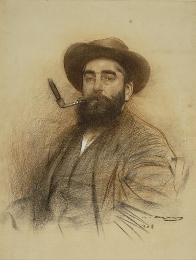 自画像 作者 Ramón Casas