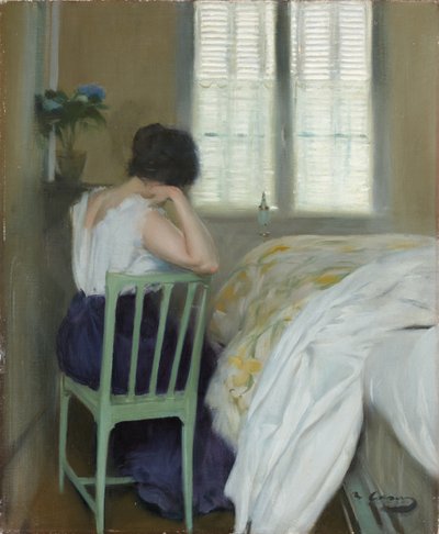 悲伤时刻，约1900年（布面油画） 作者 Ramon Casas i Carbo