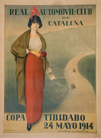 加泰罗尼亚皇家汽车俱乐部海报 作者 Ramon Casas i Carbo
