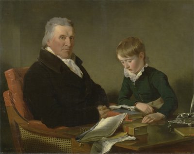 弗朗西斯·诺埃尔·克拉克·芒迪（Francis Noel Clarke Mundy）和他的孙子威廉·芒迪（William Mundy） 作者 拉姆齐·理查德·雷纳格（Ramsay Richard Reinagle）