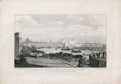 滑铁卢桥，伦敦，1817年6月18日开幕 作者 拉姆齐·理查德·雷纳格（Ramsay Richard Reinagle）