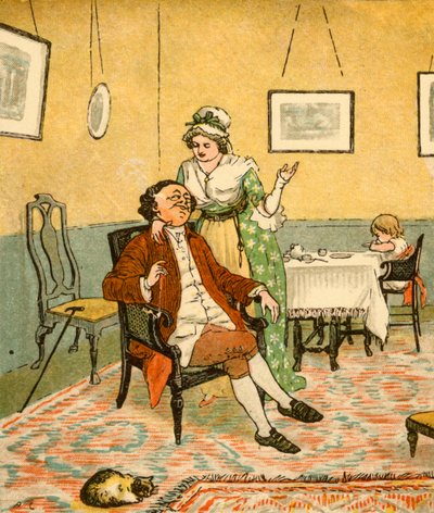 约翰·吉尔平（John Gilpin）和他的妻子（1878，c1918）。 作者 伦道夫·卡尔德科特