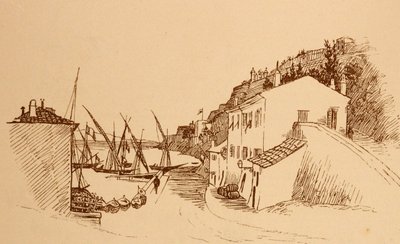 法国南部当地渔村，1884 年 作者 伦道夫·卡尔德科特