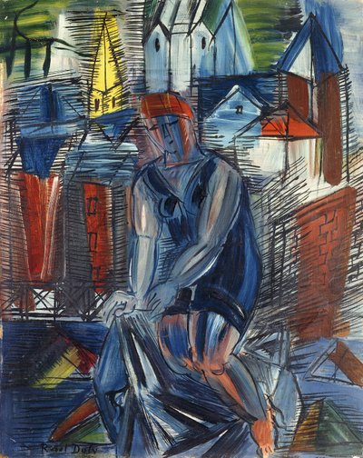 Bather (baigneuse)，约 1950 年（木板油画） 作者 拉乌尔·杜菲