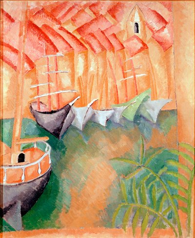 马赛港码头上的船只 拉乌尔-杜菲（1877-1953 年）1908 年绘画 巴黎，现代艺术画廊 作者 拉乌尔·杜菲
