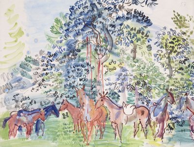 木中之马; Chevaux au Bois 作者 拉乌尔·杜菲