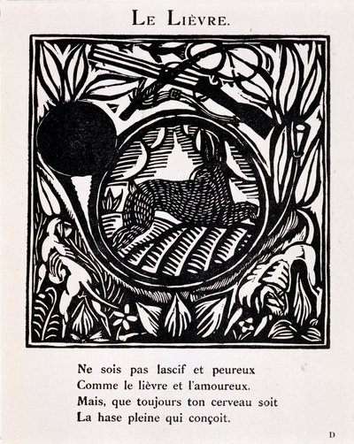 野兔--《Le Bestiaire ou cortège d