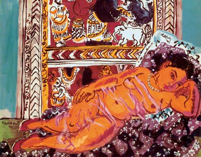 "拉乌尔-杜菲（Raoul Dufy，1877-1953 年）的绘画作品 "裸体卧姿 作者 拉乌尔·杜菲