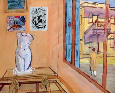 有躯干的工作室》，约 1946 年（木板油画） 作者 拉乌尔·杜菲