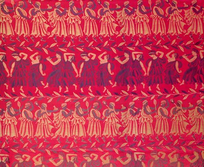 拉乌尔-杜菲（Raoul Dufy，1878-1953 年）设计的丝绸锦缎 "奥菲斯的行列"，由比安奇尼-费里埃织造 作者 拉乌尔·杜菲
