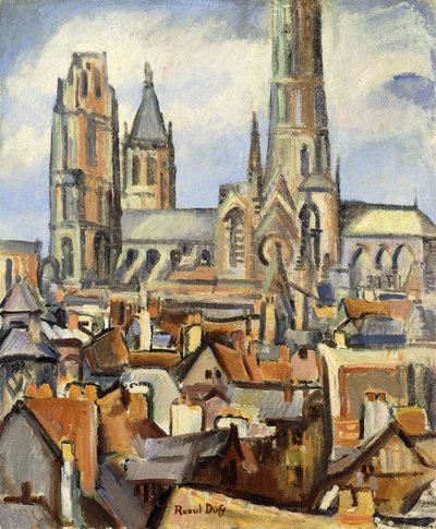 鲁昂的屋顶》，Les Toits de Rouen，约 1902-03 年（布面油画） 作者 拉乌尔·杜菲