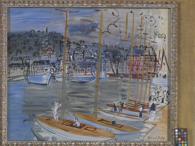 多维尔港的游艇（布面油画） 作者 拉乌尔·杜菲
