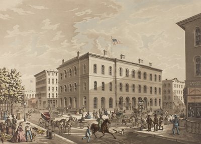 芝加哥迪尔伯恩街和门罗街西北角，显示 1865 年的邮局大楼 作者 拉乌尔·瓦林