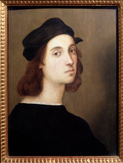 自画像--木板油画，约1504-1506年 作者 拉斐尔