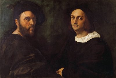 双人画像，约1516年。 作者 拉斐尔