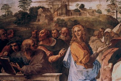 圣礼争议，细节，1508-1509 作者 Raffaello Sanzio Raphael