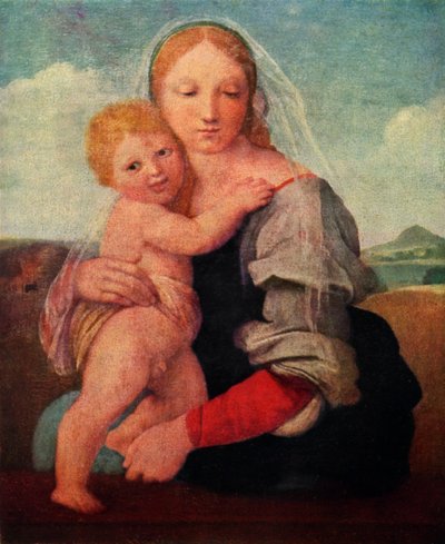 麦金托什麦当娜（Mackintosh Madonna），c1510-1512，1929年 作者 拉斐尔（Raffaello Sanzio Raphael）