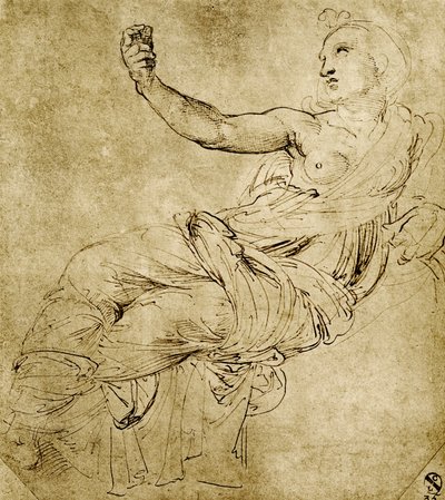 Muse Euterpe 作者 拉斐尔（Raffaello Sanzio Raphael）