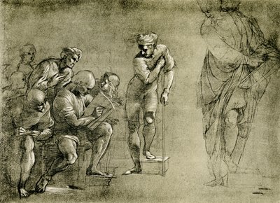 来自雅典学院的毕达哥拉斯小组 作者 拉斐尔（Raffaello Sanzio Raphael）