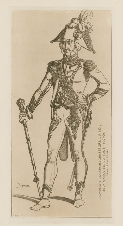 鼓的主要人物是领事卫士，1802-04 作者 拉斐尔·雅克敏（Raphael Jacquemin）