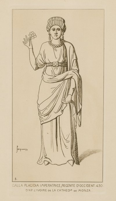 Galla Imperial Placidia，西方摄政，430。从蒙扎大教堂的象牙。 作者 拉斐尔·雅克敏（Raphael Jacquemin）
