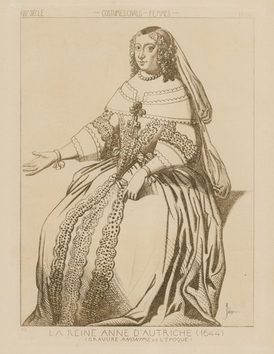 奥地利女王安妮，1644年 作者 拉斐尔·雅克敏（Raphael Jacquemin）