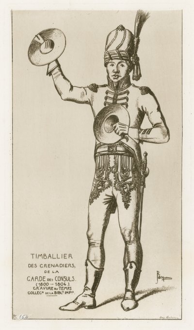 领事守卫的掷弹兵Timbalier（1800-1804） 作者 拉斐尔·雅克敏（Raphael Jacquemin）