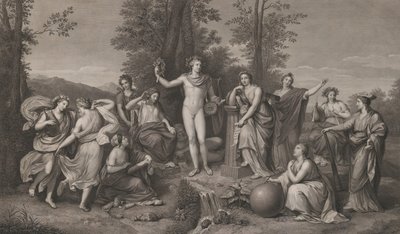 阿波罗和帕纳索斯的缪斯，1784年。 作者 拉斐尔摩根