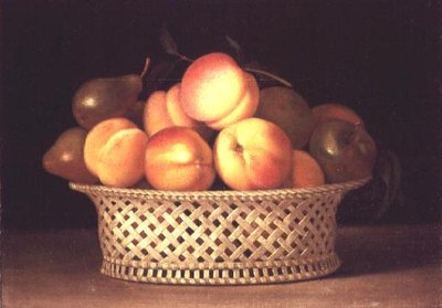 碗里的桃子（布面油画） 作者 拉斐尔·皮尔（Raphaelle Peale）