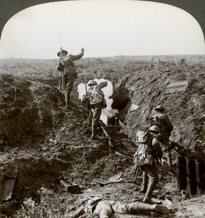 第一次世界大战，1917-1918年，英军进攻兴登堡防线。 作者 现实旅行社