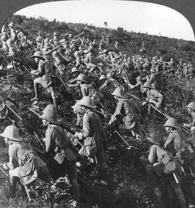 他们继续前进，1915年第一次世界大战，我们部队在土耳其加里波利的真正牛头犬冲 作者 现实旅行社