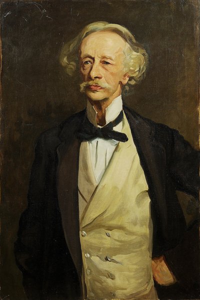 诗人考文垂-帕特莫尔1823-1896年的肖像。 作者 雷金纳德·格伦维尔·伊夫斯