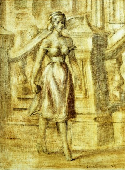 漫步的女士双人绘画 作者 雷金纳德·马什
