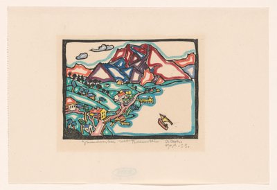 Gmünder See mit Traunstein（实物上的原标题） 作者 Reijer Stolk（艺术家签名）