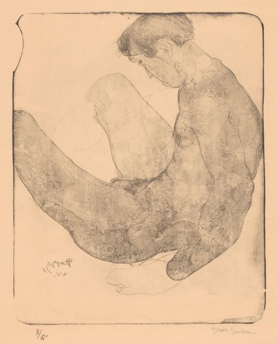 膝盖向上的裸体男人 作者 Reijer Stolk（艺术家签名）