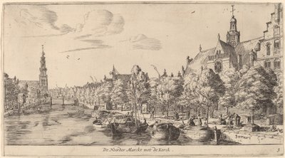 Noordenmarkt与Noorden Kerk（Noorder Marckt与Kerck）。 作者 Reinier Nooms，叫塞曼