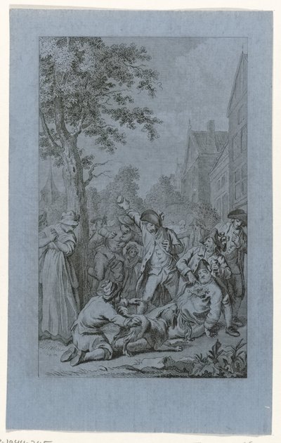 1787 年在 Zoetermeer 殴打 P. van den Bosch 牧师的尸体 作者 雷尼尔·温克勒斯（一）