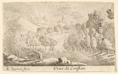 Veüede Conflans，17世纪中叶。 作者 Reinier Zeeman