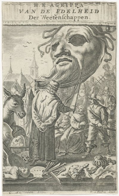 嘲弄艺术
扉页为J. Oudaen，《阿格里帕，科学的虚荣》，1661 年 作者 科尼利斯·萨夫特文