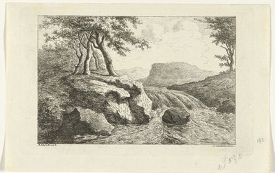瀑布景观 作者 Reinierus Albertus Ludovicus baron van Isendoorn à Blois