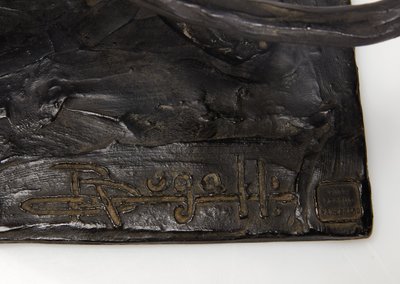 豹行走，后腿抬高，c.1904（涂青铜） 作者 伦勃朗·布加迪