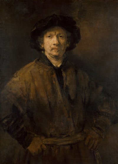 ““大型自画像”（大型自画像） 伦勃朗·范·莱恩（Rembrandt van Rhijn）（1606-1669）1652 年维也纳艺术史博物馆的绘画 作者 伦勃朗·范·赖恩