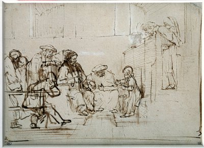 哈门斯·范·莱恩·伦勃朗（Harmensz Van Rijn Rembrandt，1606-1669 年）的《耶稣孩子与医生》 作者 伦勃朗·范·赖恩