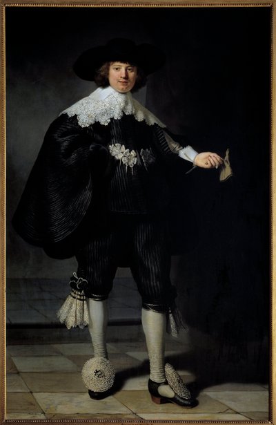 Maertens Soolmans 的肖像 Harmensz Van Rijn Rembrandt (1606-1669) 1634 年的画作 私人收藏 - Maertens Soolmans 的肖像。 Harmensz Van Rijn Rembrandt (1606-1669) 的绘画 作者 伦勃朗·范·赖恩