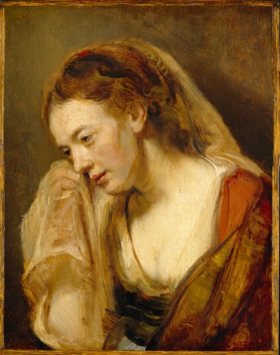 一个女人哭泣，c.1647 作者 伦勃朗·范·赖恩