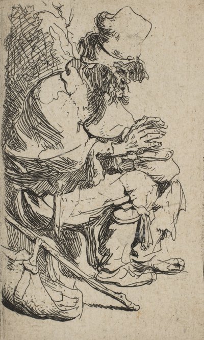 Beggar Seated Warming His Hands at a Chafing Dish, ca. 1630., ca. 1630. 作者 伦勃朗·范·赖恩