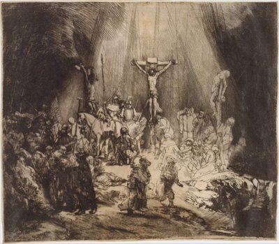 基督被钉在两个盗贼之间：The Three Crosses, 1653., 1653. 作者 伦勃朗·范·赖恩