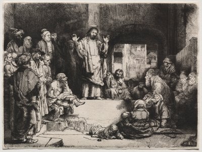 基督宣扬小坟墓，c。 1657。 作者 伦勃朗·范·赖恩