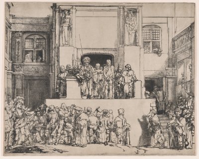 基督呈现给人民，1655年，1655年。 作者 伦勃朗·范·赖恩