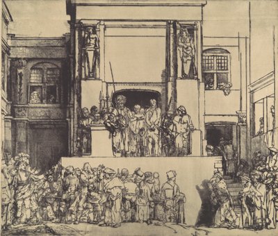 基督呈现给人民，1655年，1655年。 作者 伦勃朗·范·赖恩